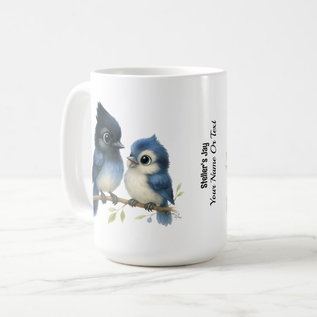 Caneca De Café Sassy Steller's Jay (Frente Esquerda)
