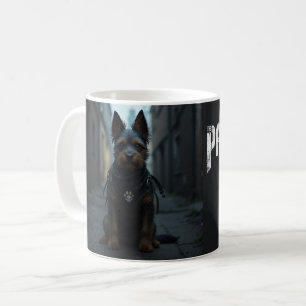 Caneca De Café Satírica O Pawnisher Vigilante Terrier Parody