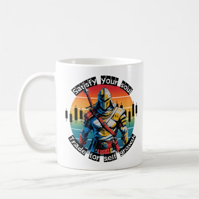 Caneca De Café Satisfazer | Motivação de Troca | Design Fantasia (Esquerda)