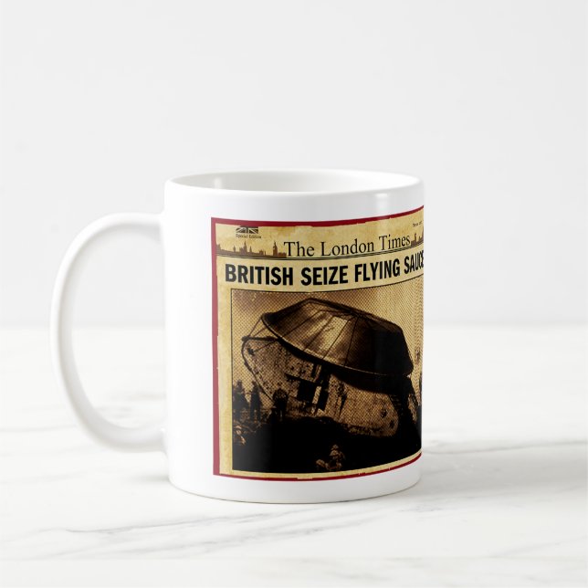 Caneca De Café Saucer Voador de Agitação Britânica (Esquerda)