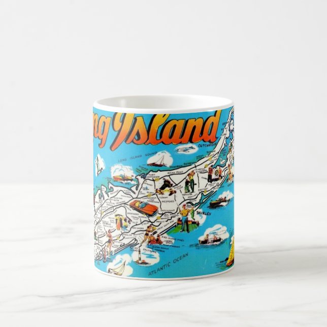 Caneca De Café Saudação de Long Island, NY (Centro)