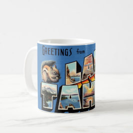 Caneca De Café Saudação do Lago Tahoe Vintage
