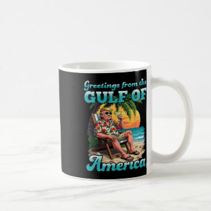 Caneca De Café Saudação Do Patriótico Golfo Da América Dos Eua