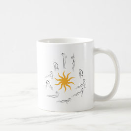 Caneca De Café saudação do sol da ioga