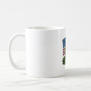 Caneca De Café Saudação Patriótica de Tartaruga Vetor Projeto_1