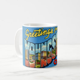 Caneca De Café Saudação Retro Youngstown Ohio
