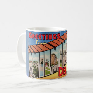 Caneca De Café Saudação Retroativa a Wilmington Delaware