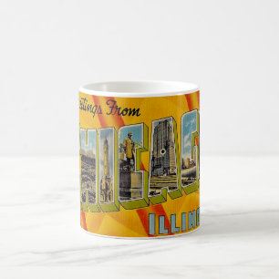 Caneca De Café Saudação Retroativa de Chicago