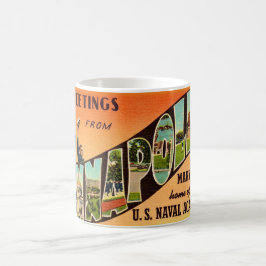 Caneca De Café Saudação Vintage Annapolis MD