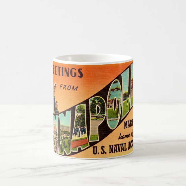 Caneca De Café Saudação Vintage Annapolis MD (Centro)
