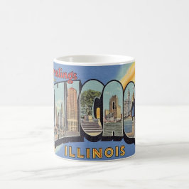 Caneca De Café Saudação Vintage de Chicago
