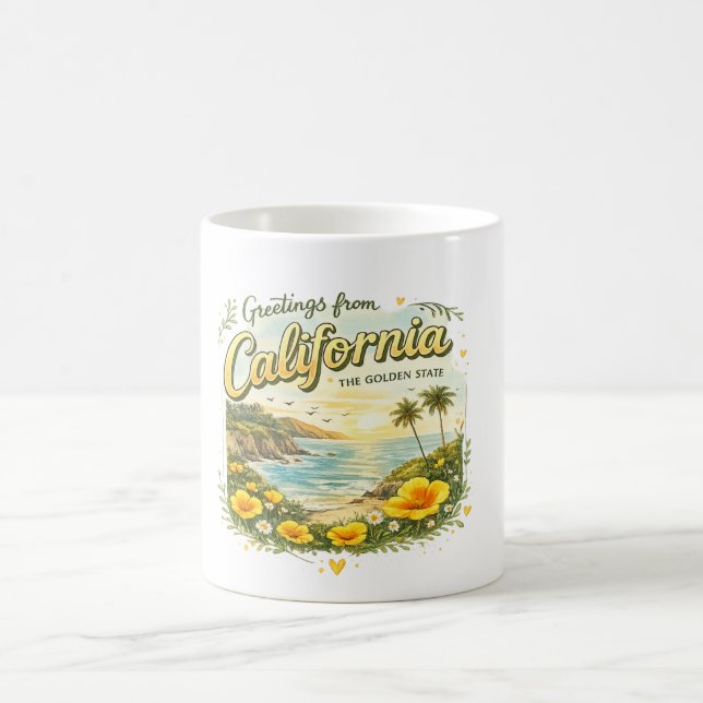 Caneca De Café Saudações da Califórnia (Centro)