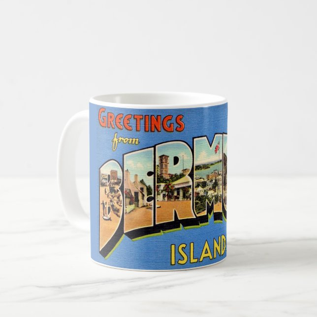 Caneca De Café Saudações das Bermudas (Frente Esquerda)