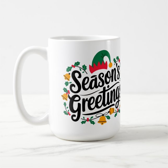 Caneca De Café Saudações de Natal (Esquerda)