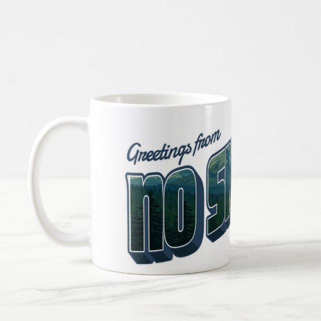 Caneca De Café Saudações de Sem Sinal (Esquerda)