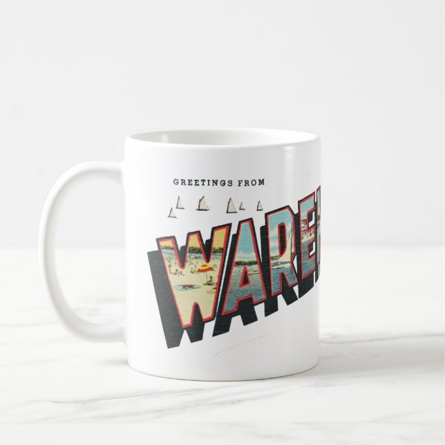 Caneca De Café Saudações de Wareham (Massachusetts) Coffee Mug (Esquerda)