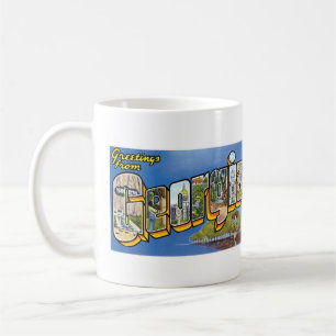 Caneca De Café Saudações do Estado de Pêssego