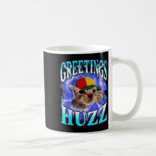 Caneca De Café Saudações engraçadas de meme de gato com gíria Gen