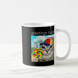 Caneca De Café Saudações Huzz Meme de Gíria Divertido Geração Z G