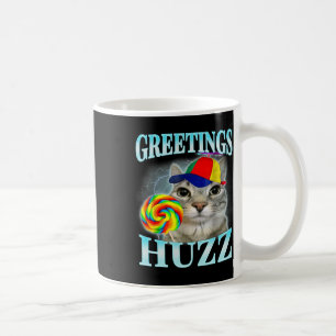 Caneca De Café Saudações Huzz Meme engraçado de gíria Gen Z Gen A
