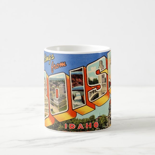Caneca De Café Saudações retrô de Boise (Centro)