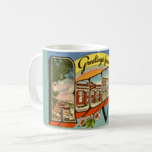 Caneca De Café Saudações Retro de Roanoke, VA