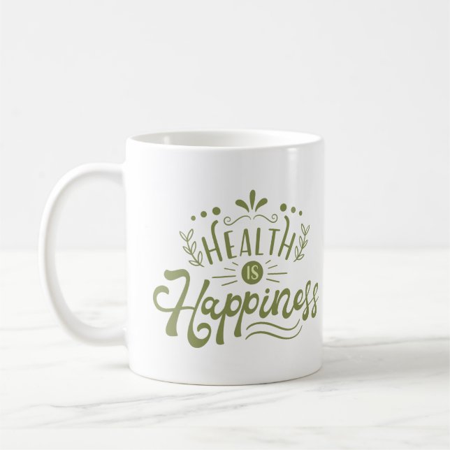 CANECA DE CAFÉ SAÚDE É FELICIDADE (Esquerda)