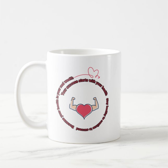 Caneca De Café "Saúde é riqueza real" (Esquerda)