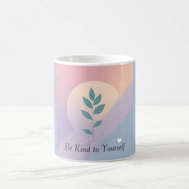 Caneca De Café Saúde Mental Botânica Mínima - Autoatendimento Pos (Centro)