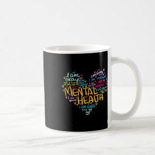 Caneca De Café Saúde Mental Consciência Depressão Pullover Coraçã