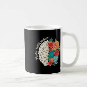 Caneca De Café Saúde Mental É Consciência Psicóloga Mulher