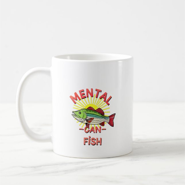Caneca De Café Saúde Mental Fisgada pela Pesca (Esquerda)