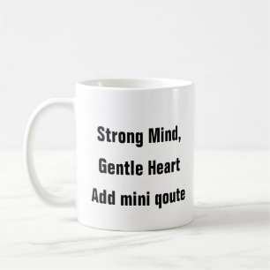 Caneca De Café Saúde Mental Forte Mente, Gif de Terapia Cardíaca 