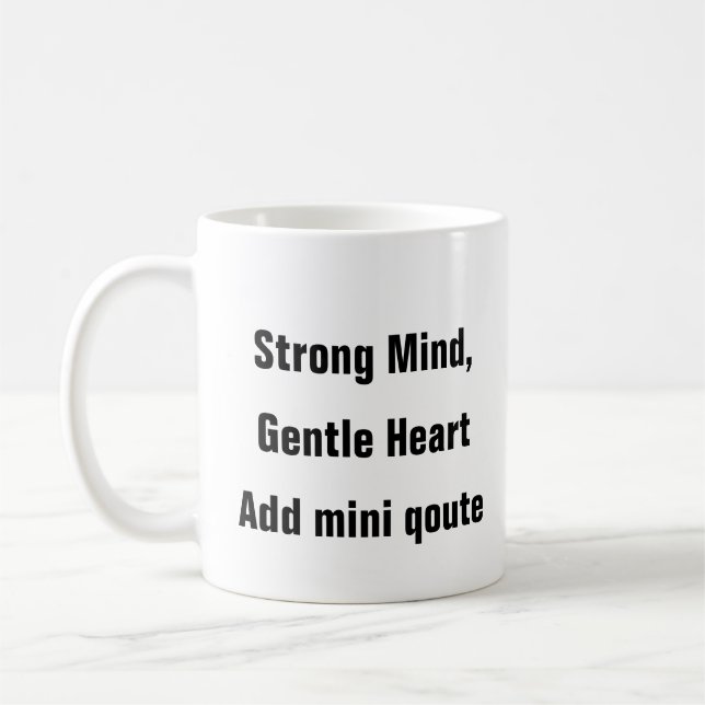 Caneca De Café Saúde Mental Forte Mente, Gif de Terapia Cardíaca  (Esquerda)