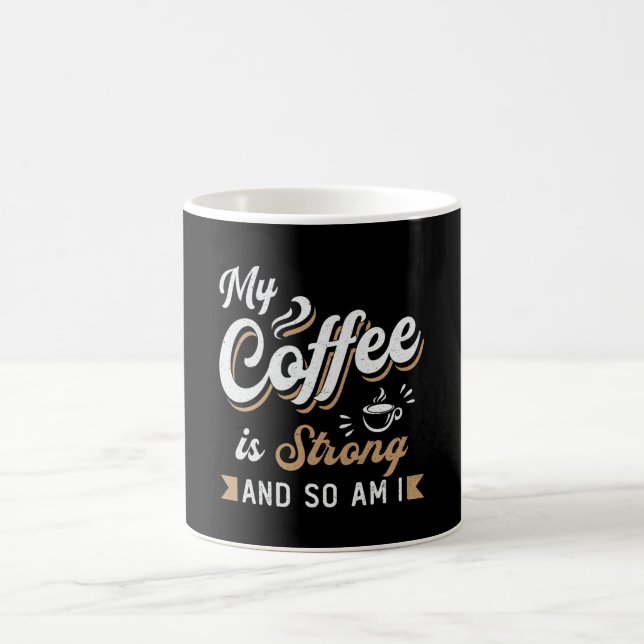 Caneca De Café Saúde Mental Meu Café É Forte Presente De Consciên (Centro)