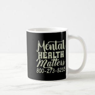 Caneca De Café Saúde Mental Retro S 800-273-8255 - Saúde Mental