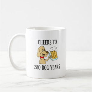 Caneca De Café Saúde Para 280 Anos De Cão aniversário de 40 anos