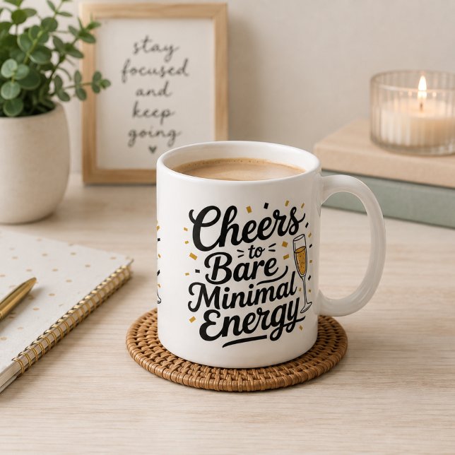Caneca De Café Saúde para a energia minimamente necessária (Criador carregado)