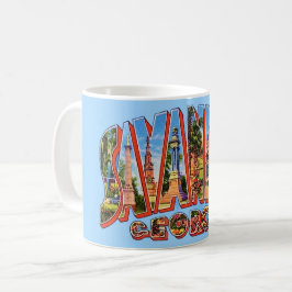 Caneca De Café Savannah Georgia Vintage Postcard Mug