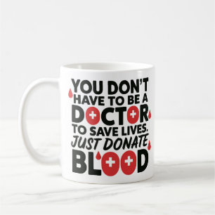 Caneca De Café Save Livres Design - Sensibilização para a doação