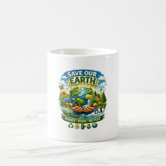 Caneca De Café Save Our Earth Eco Friendly Design mug