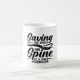 Caneca De Café Saving The World Spine Chiropractic Chiropractor