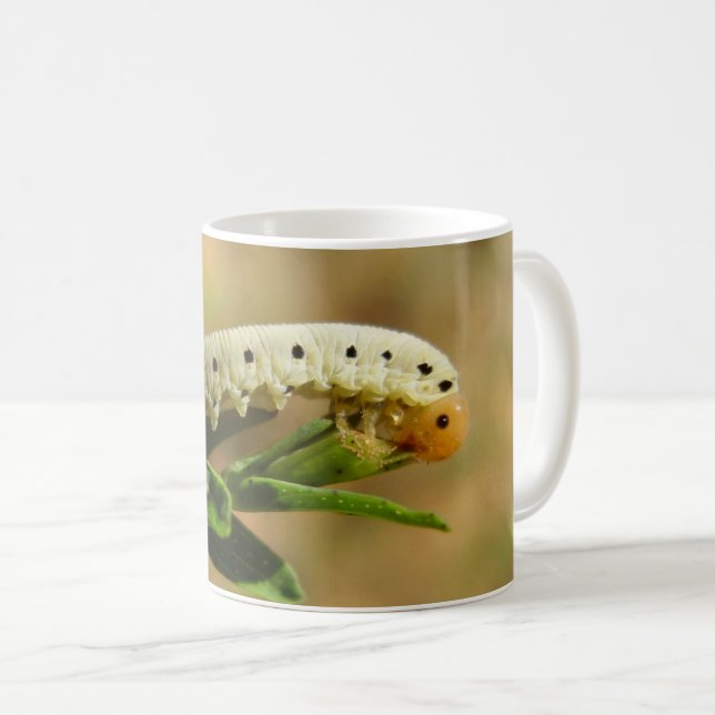 Caneca De Café Sawfly Larvae Inseto Mug (Frente Esquerda)