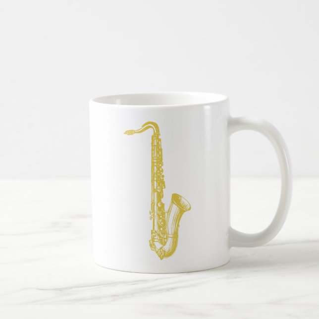 Caneca De Café Saxofone de bronze (Direita)