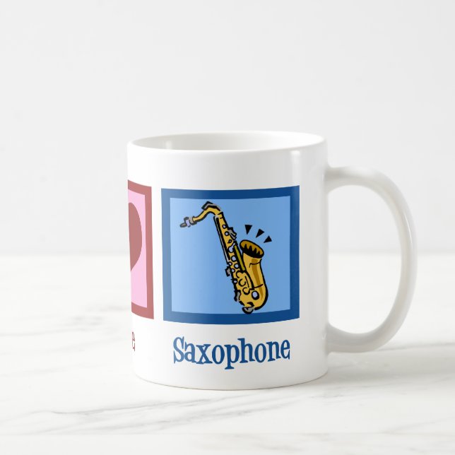 Caneca De Café Saxofone do Peace Love (Direita)