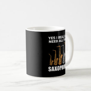 Caneca De Café Saxofonista Oferta Música Jazz Oferta Mulheres Sa