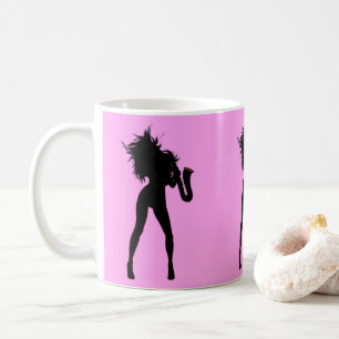 Caneca De Café Saxy Lady Art