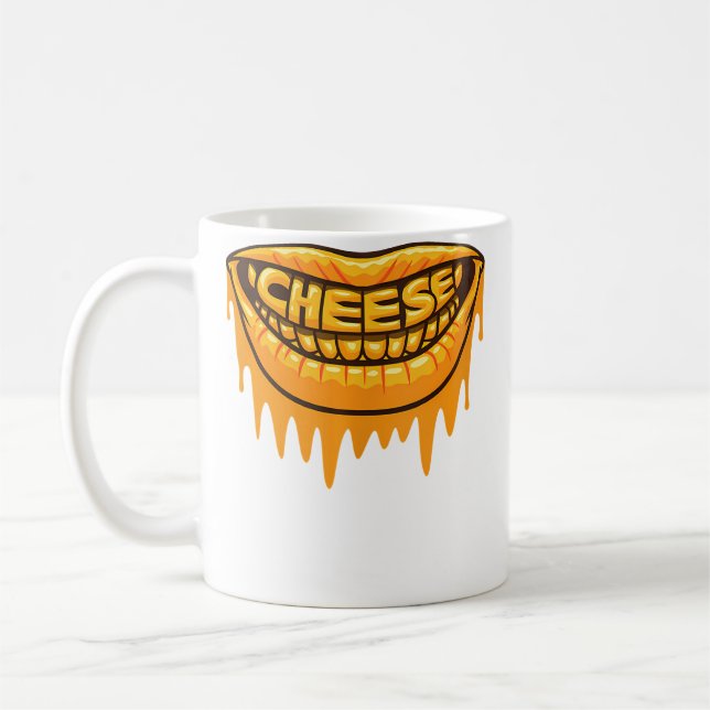 Caneca De Café Say Cheese Funny Cheesy Smile Photography Gift (Esquerda)