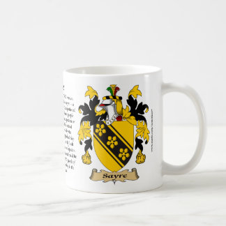 Caneca De Café Sayre, a origem, o significado e a crista
