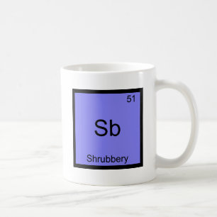 Caneca De Café Sb - Camiseta engraçada com símbolo de elemento qu